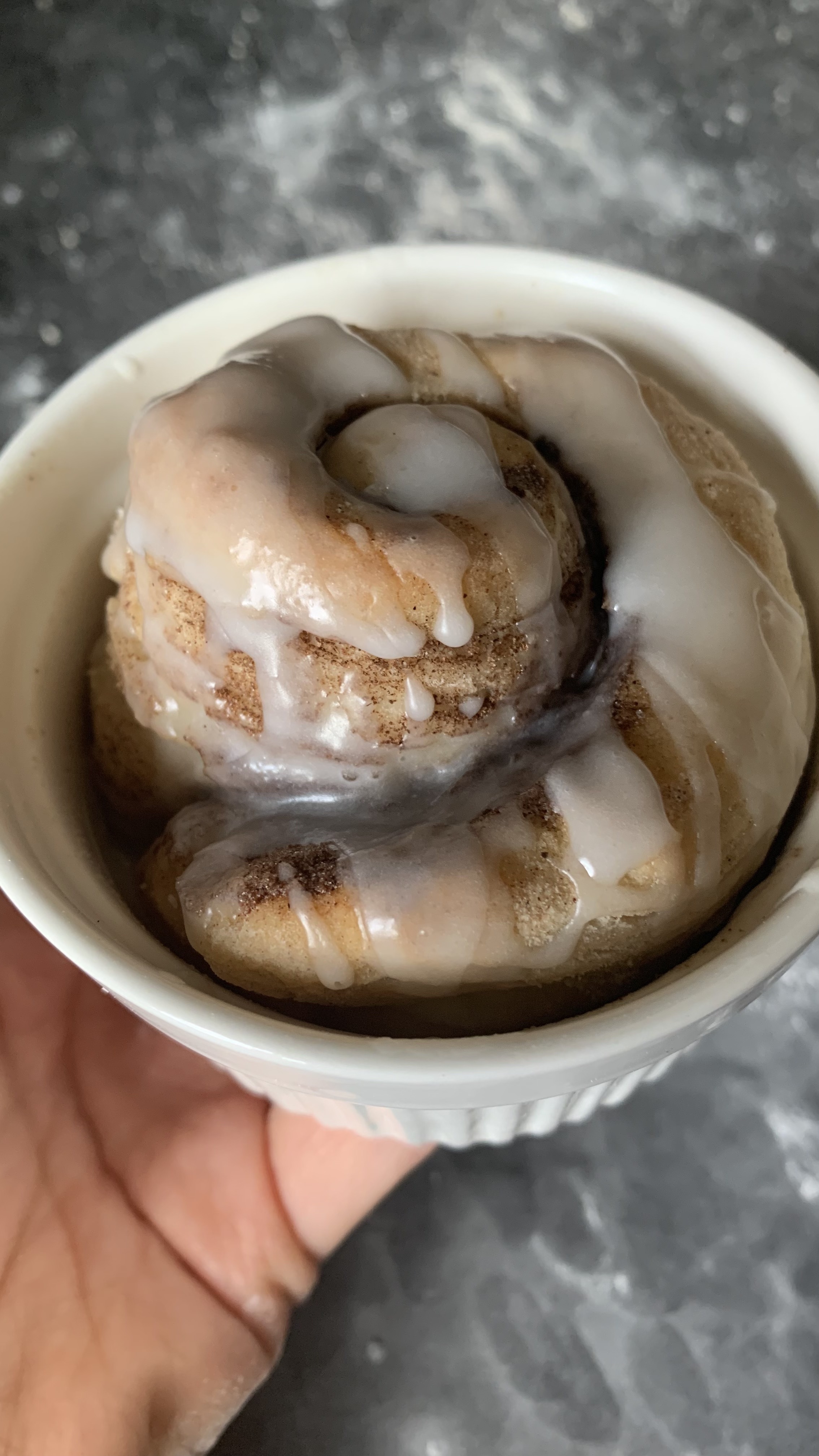 Cinnamon Roll for One (No Yeast!)